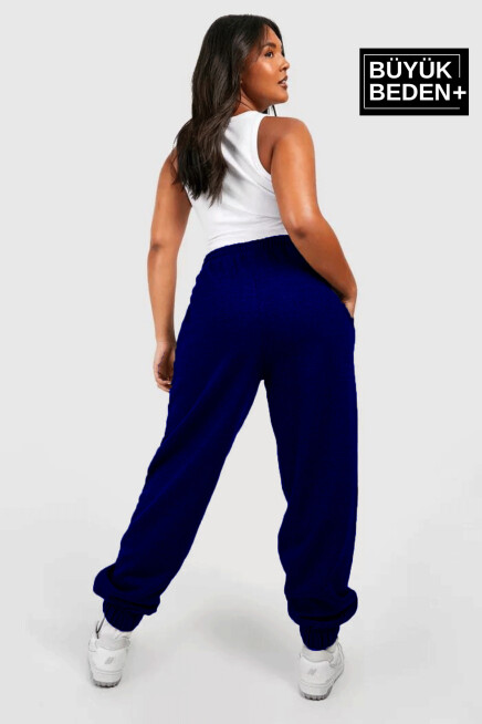 Kadın Büyük Beden Paça Lastikli Brooklyn Baskılı İnce Eşofman Altı SPR25EAK53