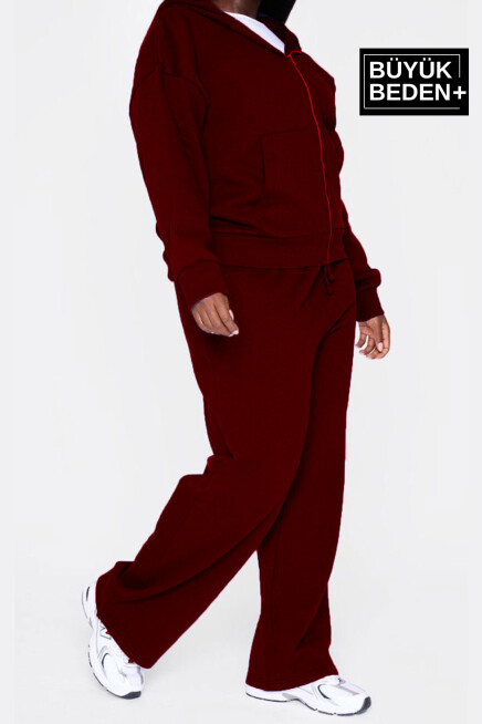 Kadın Büyük Beden New York Baskılı İnce Eşofman Altı  SPR25BEAK47