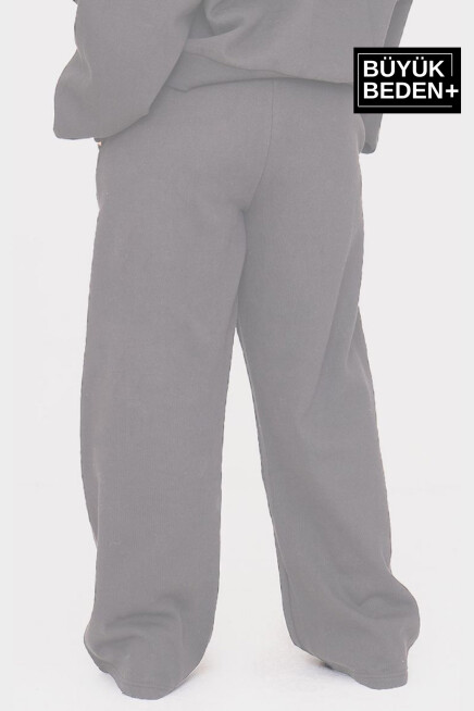 Kadın Büyük Beden New York Baskılı İnce Eşofman Altı  SPR25BEAK47