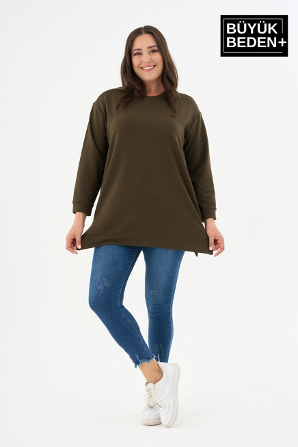 Kadın Tunik Büyük Beden  Sweatshırt SPR26BTK990