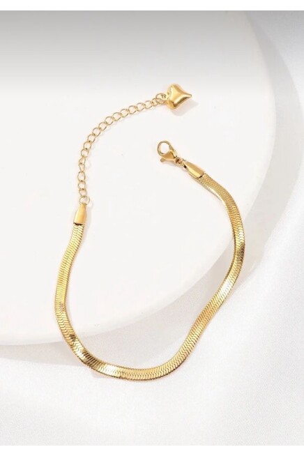 Kadın Yüksek Kalite 316L Çelik İtalyan Model Gold Ayarlanabilir Bileklik – Kararmaz, Zarif Tasarım SPRTAKI104