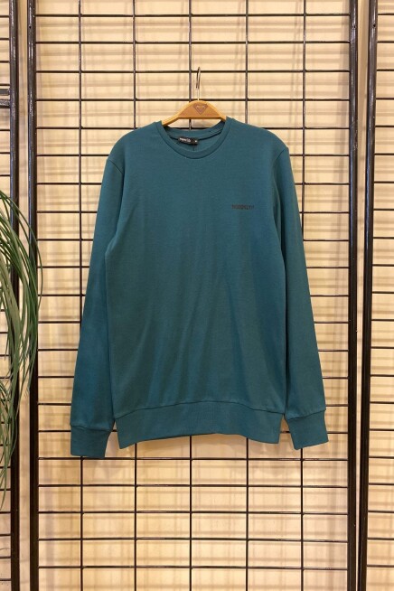 Süperlife Bisiklet Yaka Uzun Kollu Dar Kalıp İnce  Erkek Sweatshirt SPR2019K18