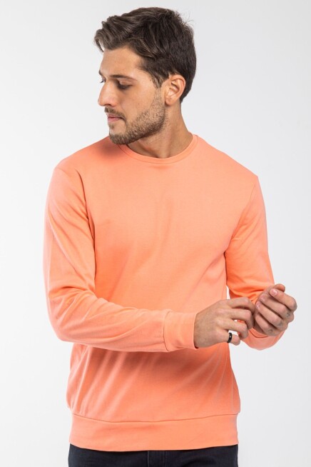 Süperlife Erkek Bisiklet Yaka Slim Fit İnce Sweatshirt SPR 20K17