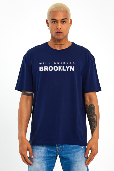 Erkek Bisiklet Yaka Willams.Brooklyn Baskılı Tshirt SPR25TS31