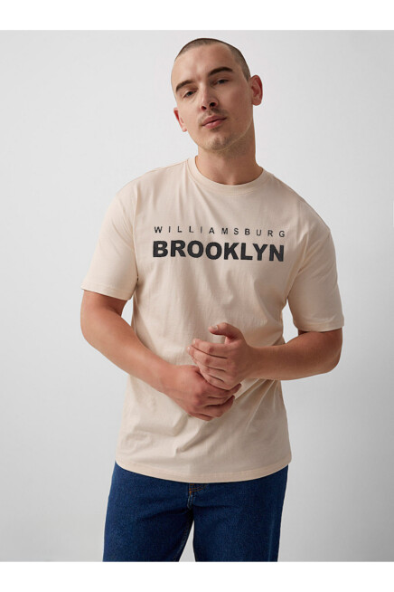 Erkek Bisiklet Yaka Willams.Brooklyn Baskılı Tshirt SPR25TS31