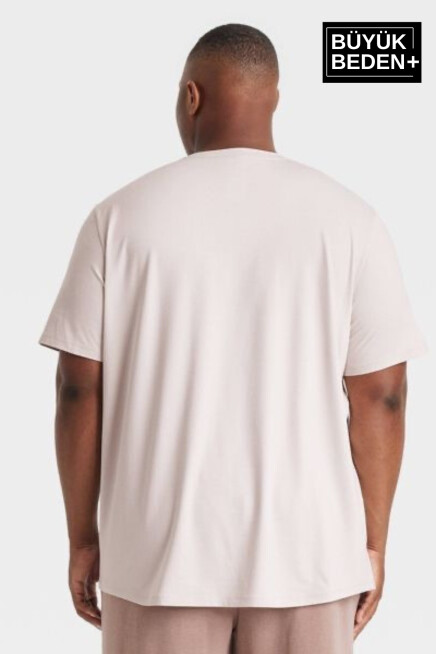 Erkek Büyük Beden California 1974 Baskılı Bisiklet Yaka Tshırt SPR25BTS906