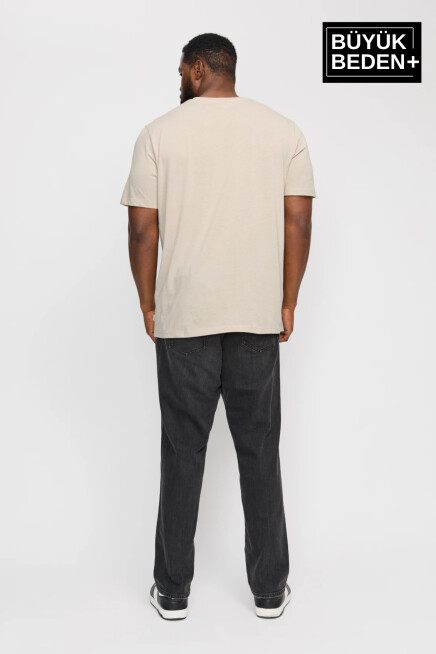 Erkek Büyük Beden Unified Collective Baskılı Bisiklet Yaka Tshırt SPR25BTS905