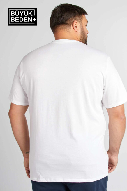 Erkek Büyük Beden V Yaka Tshırt SPRBTS09