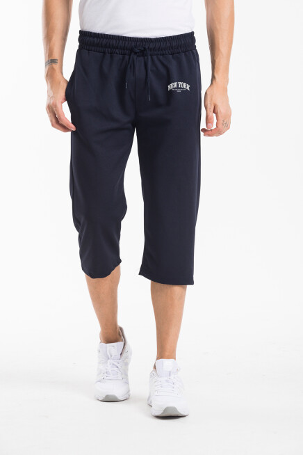 Erkek New York Baskılı Uzun Slim fit  Şort SPR25SR081