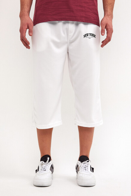 Erkek New York Baskılı Uzun Slim fit  Şort SPR25SR081