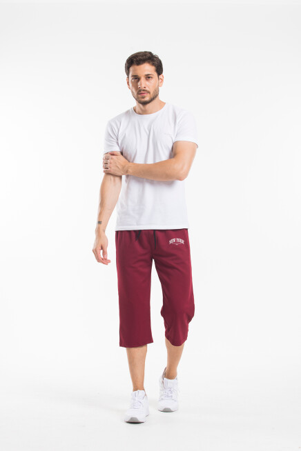 Erkek New York Baskılı Uzun Slim fit  Şort SPR25SR081