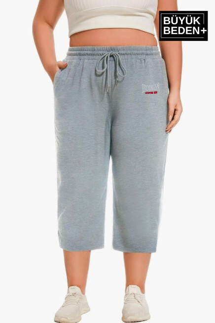 Kadın Büyük Beden N.Brooklyn Baskılı Standart &Regular Kalıp Şort SPR25BSRk089
