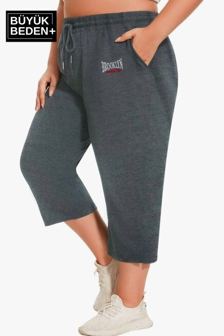 Kadın Büyük Beden N.Brooklyn Baskılı Standart &Regular Kalıp Şort SPR25BSRk089