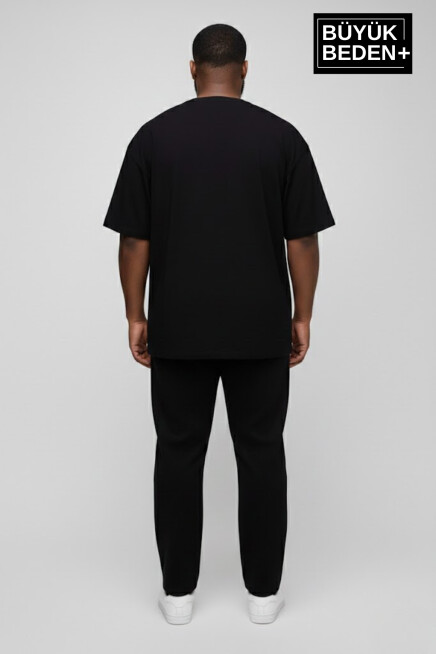 Büyük Beden Erkek Basic Tişört – Pamuklu Düz T-Shirt 3XL-6XL SPR26BTS10