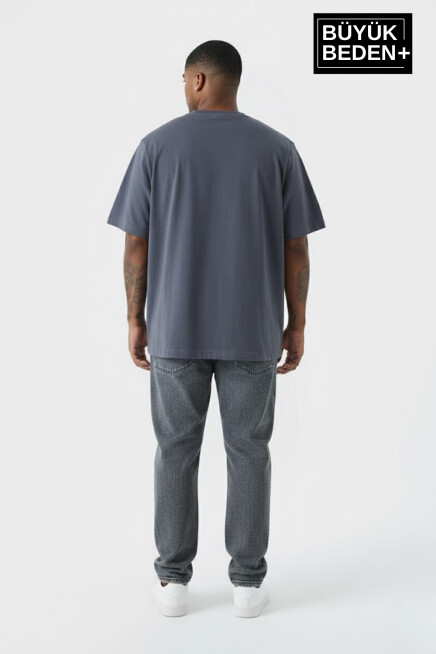 Büyük Beden Erkek Basic Tişört – Pamuklu Düz T-Shirt 3XL-6XL SPR26BTS10