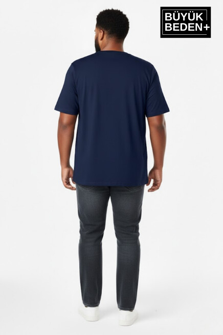 Büyük Beden Erkek Basic Tişört – Pamuklu Düz T-Shirt 3XL-6XL SPR26BTS10