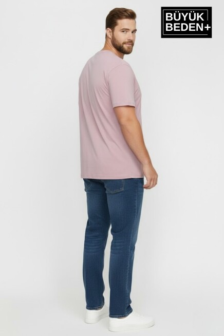 Büyük Beden Erkek Basic Tişört – Pamuklu Düz T-Shirt 3XL-6XL SPR26BTS510