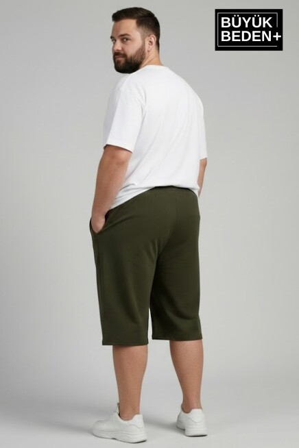 Büyük Beden Erkek N Baskılı Şort Rahat Kalıp Basic Penye 3XL-6XL SPR26BSR951-19