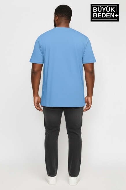 Süperlife Erkek Büyük Beden Brooklyn 1970 Baskılı 3xl-6xl Bisiklet Yaka Tshırt SPR26BTS510-03