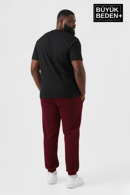 Erkek Büyük Beden BROOKLYN 1970 Baskılı Paça Lastikli  Jogger İnce Eşofman Altı SPR26BEA951-3