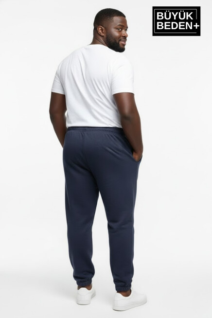 Erkek Büyük Beden BROOKLYN Baskılı Paça Lastikli  Jogger İnce Eşofman Altı  SPR26BEA951-2