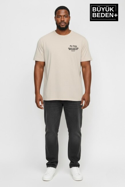 Süperlife Erkek Büyük Beden Chefs Selection Baskılı 3xl-6xl Bisiklet Yaka Tshırt SPR26BTS510-04