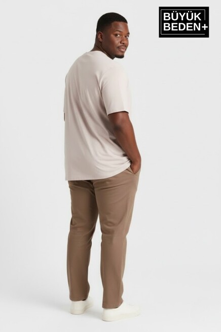 Erkek Büyük Beden El Yazılı Brooklyn Baskılı 3xl-6xl Bisiklet Yaka Tshırt SPR26BTS510-6