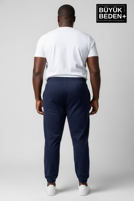 Erkek Büyük Beden New York Baskılı Paça Lastikli Rahat Kesim Jogger İnce Eşofman Altı SPR26BEA951-5