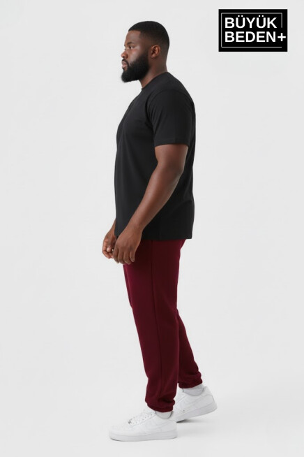 Erkek Büyük Beden Paça Lastikli İki İplik Rahat Kalıp ince Eşofman Altı SPR26BEA951