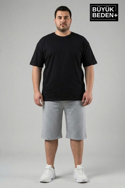 Erkek Büyük Beden Rahat Kalıp Şort Seti 3X-6XL SPR26BSR591+3
