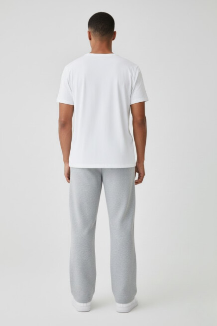 Erkek İçi Polarlı 3 iplik Kalın Brooklyn Baskılı Eşofman Altı SPR25EA70