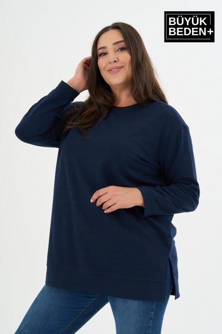 Kadın  Büyük Beden 2li Set ince Sweatshırt Tunik SPR26BTK990+2