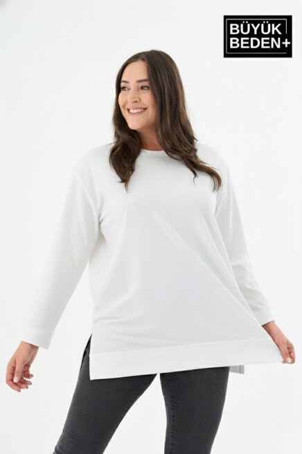 Kadın  Büyük Beden 3lü Set ince Sweatshırt Tunik SPR26BTK990+3