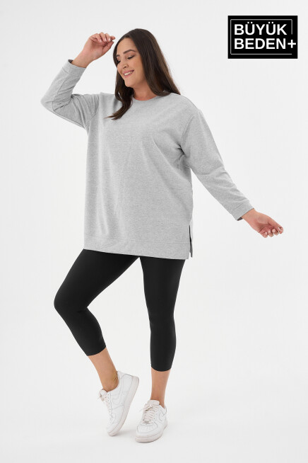 Kadın  Büyük Beden 3lü Set ince Sweatshırt Tunik SPR26BTK990+3