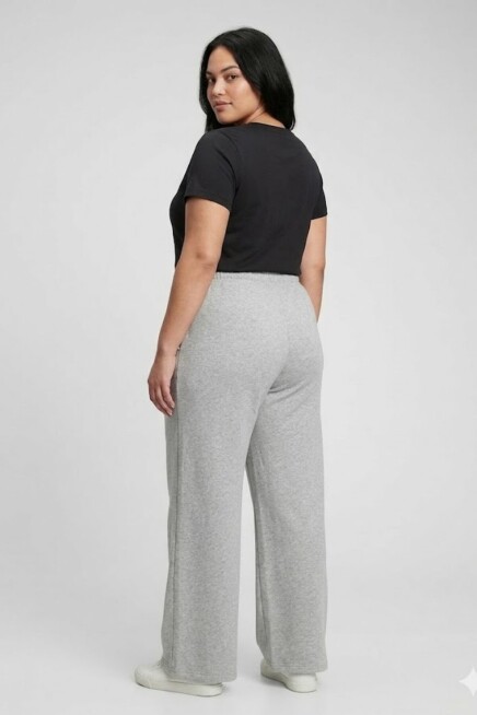 Kadın Büyük Beden Bol Paça  Yüksek Bel Lastikli Salaş Eşofman Altı SPR26BEA988