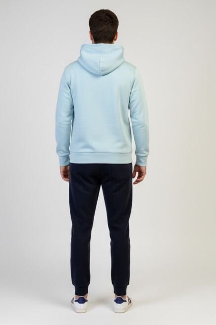 Süperlife Kapşonlu Uzun Kollu Baskılı Dar Kalıp İnce Erkek Sweatshirt SPR 2019K61