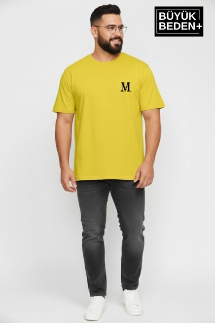 Erkek Büyük Beden M Baskılı 3xl-6xl Bisiklet Yaka Tshırt SPR26BTS510-13