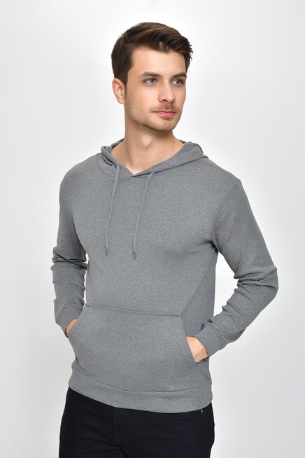 Erkek Kapşonlu Slim Fit Sweatshirt SPR 925