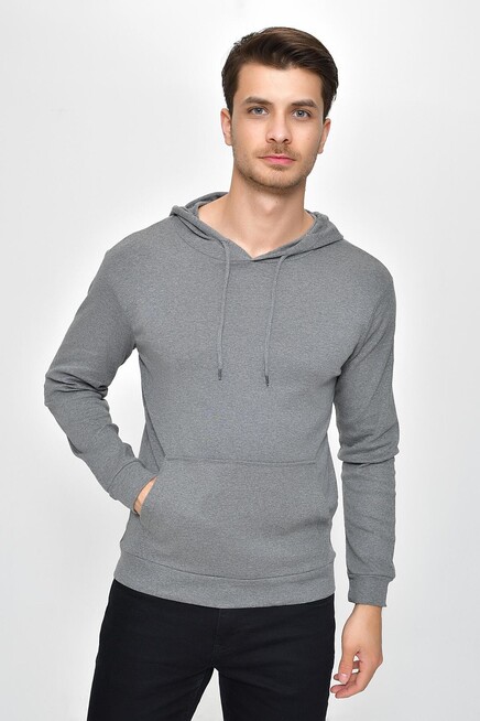 Erkek Kapşonlu Slim Fit Sweatshirt SPR 925