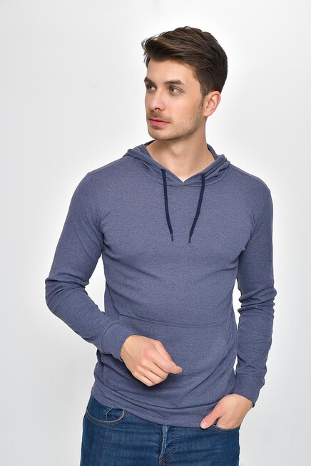 Erkek Kapşonlu Slim Fit Sweatshirt SPR 925