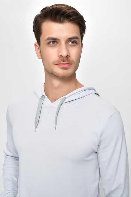 Erkek Kapşonlu Slim Fit Sweatshirt SPR 925