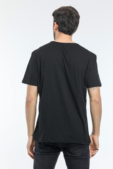 Süperlife Erkek Bisiklet Yaka Slim Fit Air Baskılı Tişort SPR21Y23