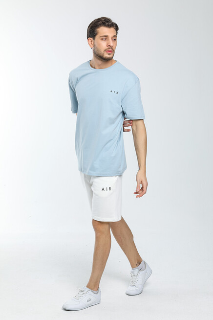 Süperlife Erkek Bisiklet Yaka Slim Fit Air Baskılı Tişort SPR21Y23