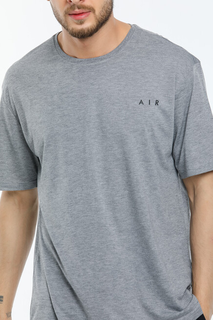 Süperlife Erkek Bisiklet Yaka Slim Fit Air Baskılı Tişort SPR21Y23