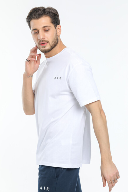 Süperlife Erkek Bisiklet Yaka Slim Fit Air Baskılı Tişort SPR21Y23