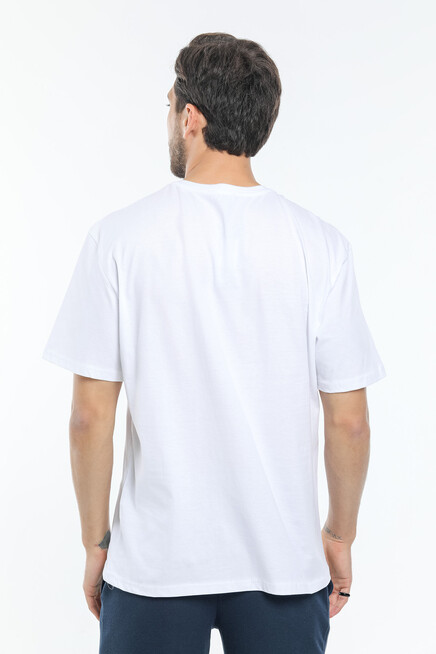 Süperlife Erkek Bisiklet Yaka Slim Fit Air Baskılı Tişort SPR21Y23