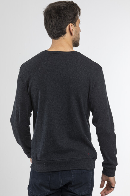 Süperlife Erkek Bisiklet Yaka Slim Fit İnce Sweatshirt SPR 20K17
