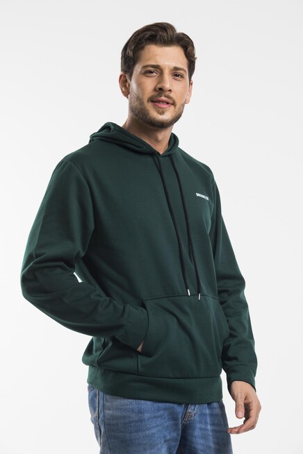 Kapşonlu Uzun Kollu Baskılı Dar Kalıp İnce Erkek Sweatshirt SPR 2019K61