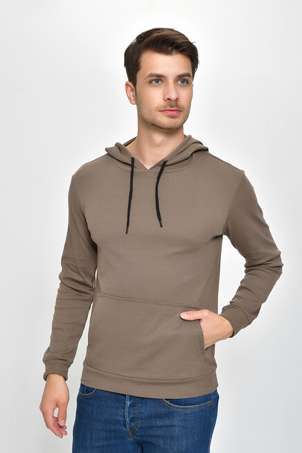 Erkek Kapşonlu Slim Fit Sweatshirt SPR 925