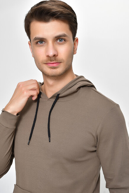 Erkek Kapşonlu Slim Fit Sweatshirt SPR 925